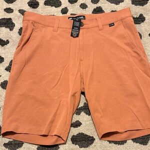 Travis Mathew Rust Orange Flat Front Shorts